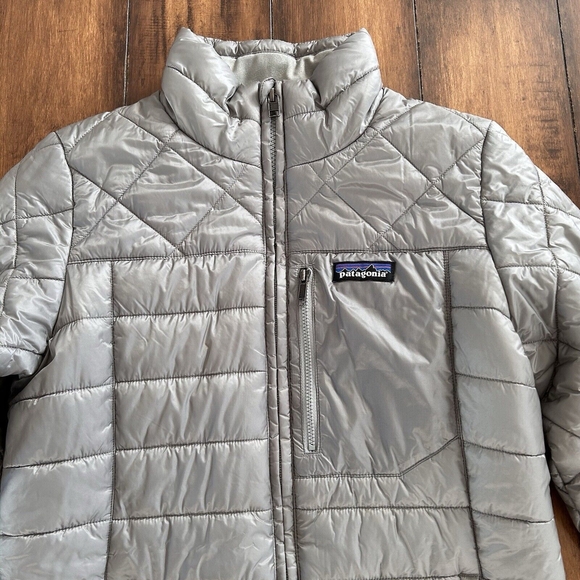 Patagonia Women's Silver Long Puffer Coat - Picture 3 of 9